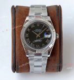 VR Factory Rolex Datejust II Replica Watch Stainless Steel Black Roman Dial